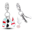 Charm Sterlingové stříbro 925 Chic style - Letní zábava, brýle, plavky, žabky, 3v1 přívěsek na náramek, zájmy