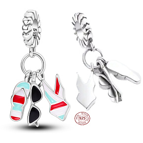 Charm Chic style - Letní zábava, brýle, plavky, žabky, 3v1 přívěsek na náramek, zájmy