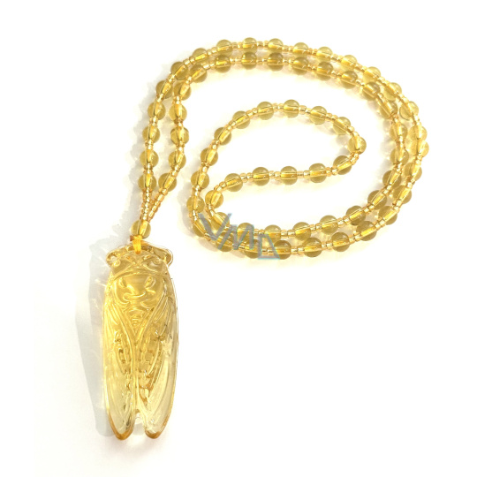 Citrín cikáda přívěsek přírodní kámen, ručně vyřezávaný 53 x 18 x 13 mm, kámen hojnosti, úspěchu Citrín cikáda přívěsek přírodní kámen, ručně vyřezávaný 53 x 18 x 13 mm, kámen hojnosti, úspěchu