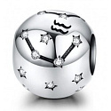 Charm Znamení zvěrokruhu Vodnář + zirkony, korálek na náramek 9 mm