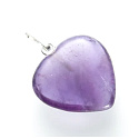 Ametyst Srdce přívěsek přírodní kámen 20 mm, kámen králů a biskupů
