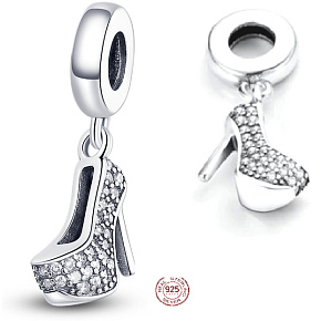 Charm Chic style - třpytivý střevíček na jehlách, přívěsek na náramek, zájmy