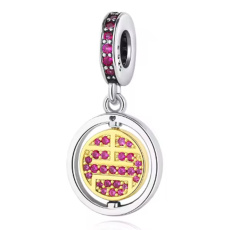 Charm Orientální Shou, dlouhověkost, zlatý kruh života, přívěsek na náramek cestování