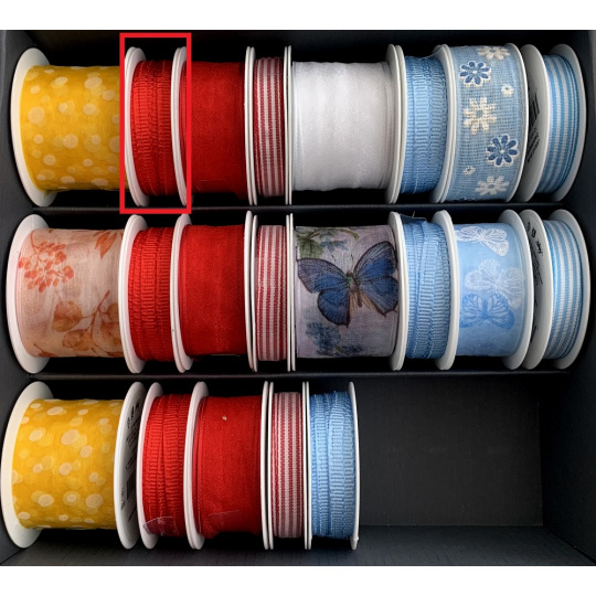 Nekupto Stuha látková Červená 3,5 m x 6 mm