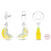 Zawieszka ze srebra próby 925 Cytrynowy plaster, charms do bransoletki, jedzenie i picie