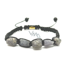 Tanzanit surový náramek přírodní kámen, ručně pletený, nastavitelná velikost Tanzanit surový náramek přírodní kámen, ručně pletený, nastavitelná velikost