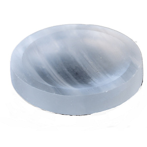 Selenit / Alabastr vyřezávaná miska z přírodního kamene 50 - 60 g, 60 - 65 mm, andělská energie