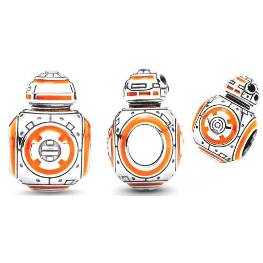 Charm Marvel Star Wars Droid BB-8, korálek na náramek, film