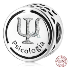 Charm Sterlingové stříbro 925 Psychologie, korálek na náramek zaměstnání Charm Sterlingové stříbro 925 Psychologie, korálek na náramek zaměstnání