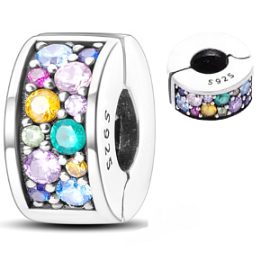 Charm Rajská zahrada barevné zirkony, stopper, klipový korálek na náramek symbol