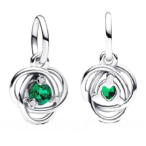 Charm Kruh věčnosti Zelený, květen, přívěsek na náramek symbol