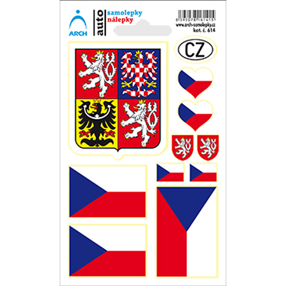 Arch Autosamolepky Česká republika 9 x 15 cm