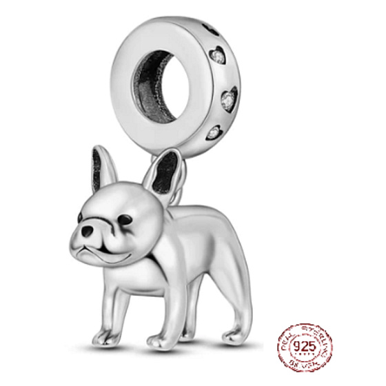 Charm Francouzský buldoček - pes, přívěsek na náramek zvíře
