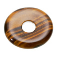 Tygří oko Donut přírodní kámen 30 mm, kámen slunce a země, kámen slunce a země, přináší štěstí a bohatství