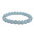 Akvamarin náramek elastický přírodní kámen, kulička 8 mm / 16 - 17 cm, kámen námořníků, léčivá síla oceánu