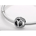 Charm znamení zvěrokruhu Beran + zirkony, korálek na náramek