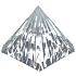 Křišťálové sklo Pyramida rýhovaná 40 mm křišťál - těžítko
