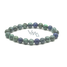 Azurit náramek elastický přírodní kámen, kulička 8 mm / 16 - 17 cm