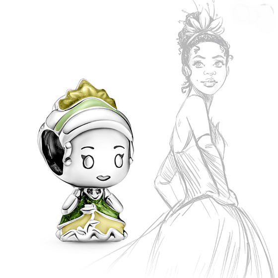 Charm Princezna Tiana a žabák, korálek na náramek film