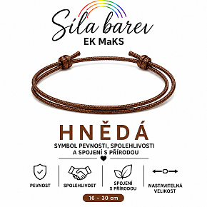 Šňůrkový náramek Síla barev – Hnědá | Symbol pevnosti, spolehlivosti a spojení s přírodou | nastavitelný 16 - 30 cm Šňůrkový náramek Síla barev – Hnědá | Symbol pevnosti, spolehlivosti a spojení s přírodou | nastavitelný 16 - 30 cm