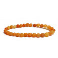 Aventurín oranžový matný náramek elastický přírodní kámen, kulička 6 mm / 16 - 17 cm, kámen štěstí a prosperity
