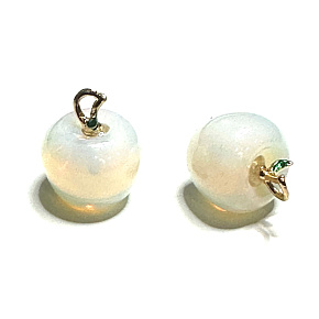 Opalit Jablko poznání přívěsek, syntetický kámen 2,7 x 15 mm, kámen přání a naděje