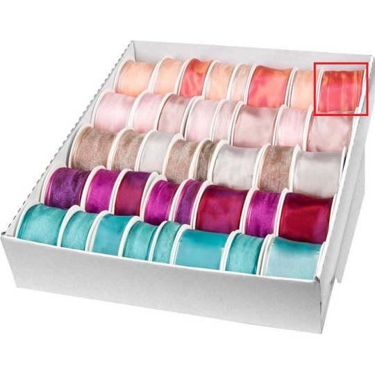 Ditipo Stuha látková s drátkem zlato-růžová 2 m x 40 mm