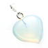Opalit Srdce přívěsek syntetický kámen 1,5 cm 1 kus, kámen přání a naděje