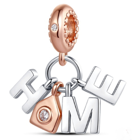 Charm Domov 4v1 přívěsek na náramek rodina