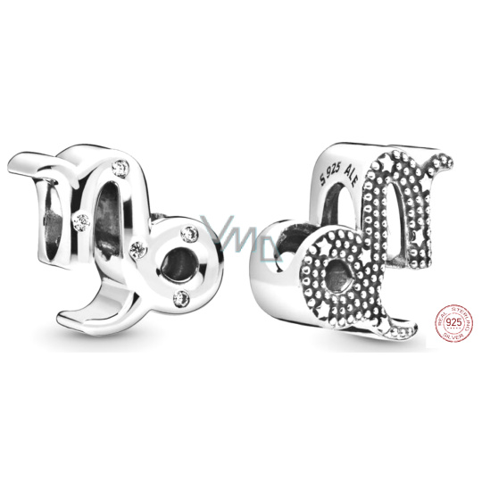 Charm Sterlingové stříbro 925 znamení zvěrokruhu Třpytivý Kozoroh, korálek na náramek