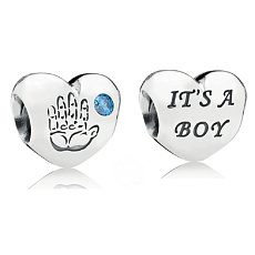 Charm Miluji svého chlapečka My Little Baby, korálek srdce na náramek rodina