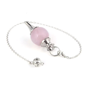 Růženin kyvadlo pro proutkaření Věštění Kulatý korálek 2 x 4 cm, kámen lásky