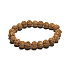 Rudraksha náramek elastický přírodní kámen 9 mm / 16 - 17 cm