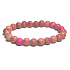 Jaspis / Regalit Imperiální mořský sediment růžový náramek elastický směsný minerál, kulička 8 mm / 16 - 17 cm