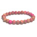 Jaspis / Regalit Imperiální mořský sediment růžový náramek elastický směsný minerál, kulička 8 mm / 16 - 17 cm