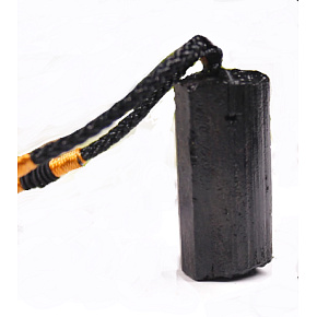 Turmalín Skoryl náhrdelník přírodní kámen cca 3 cm, 20 - 30 g, strážce dobré nálady