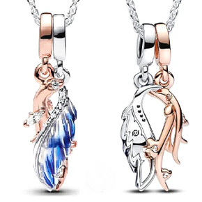 Charm Paroží s peřím King of Glory 2v1, přívěsek na náramek hra