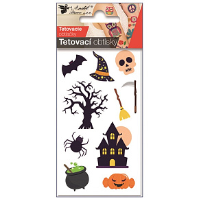 Tetovací obtisky Halloween dům 6 x 10 cm