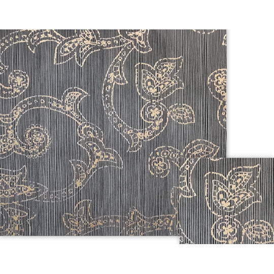 Nekupto Dárkový balicí papír 70 x 150 cm Tmavě modrý s ornamenty