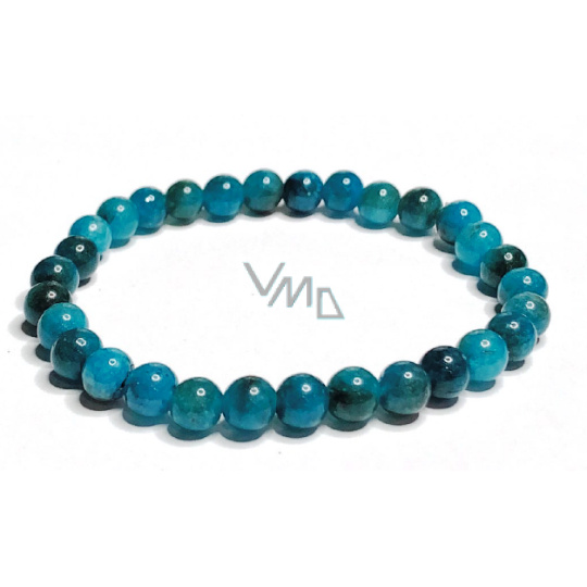 Természetes kék apatit karkötő, rugalmas, 8 mm-es golyó / 16 - 17 cm, megvalósítás köve Természetes kék apatit karkötő, rugalmas, 8 mm-es golyó / 16 - 17 cm, megvalósítás köve