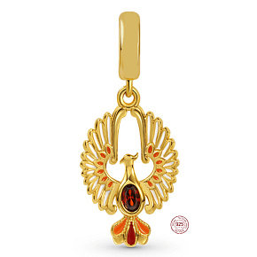 Charm Létající fénix, přívěsek na náramek zvíře