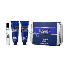 Explorer Blue parfémovaná voda 7,5 ml + krém na pleť 30 ml +  čistící gel na pleť 30 ml, dárková sada pro muže