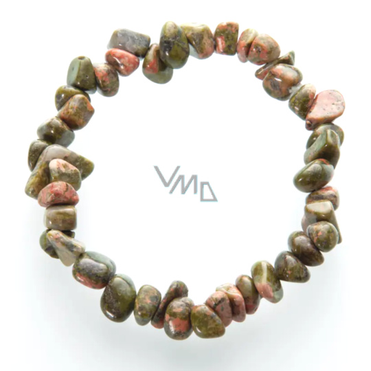 Naramiek Unakit elastyczny cięty naturalny kamień 19 cm, kamień osobistego wzrostu i wizji Naramiek Unakit elastyczny cięty naturalny kamień 19 cm, kamień osobistego wzrostu i wizji