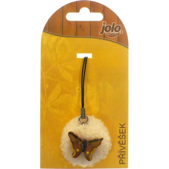 Nekupto Jolo Natura přívěšek na mobil PomPom malý Motýl 1 kus