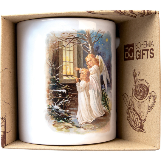 Bohemia Gifts Keramický hrnek s obrázkem Dva andělé 350 ml