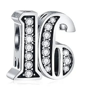 Charm 16 výročí, korálek na náramek