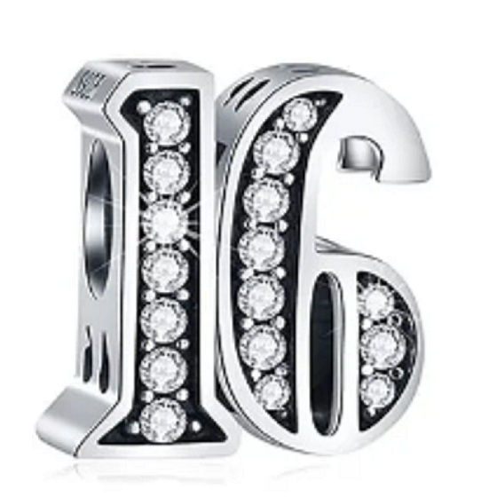 Charm 16 výročí, korálek na náramek