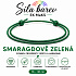 Síla barev Šňůrkový náramek – Smaragdově zelená | Symbol prosperity, růstu a harmonie | nastavitelný 16 - 30 cm