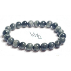 Pietersit / Orlí oko náramek elastický přírodní kámen, kulička 8 mm / 16 - 17 cm, kámen s bouřlivými živly
