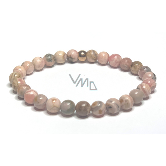 Rodochrozit náramek elastický přírodní kámen, kulička 6 mm / 16 - 17 cm, velký léčitel srdcí Rodochrozit náramek elastický přírodní kámen, kulička 6 mm / 16 - 17 cm, velký léčitel srdcí